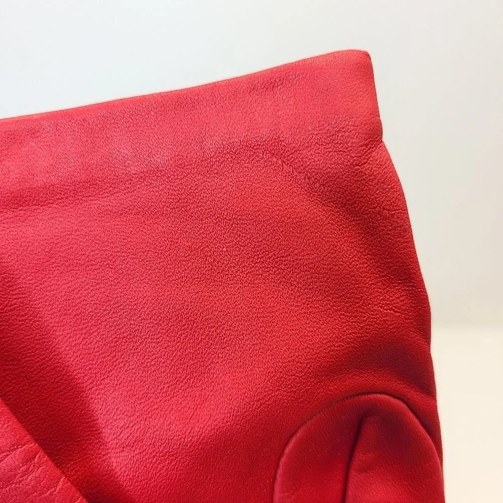 Vintage Red Womens Gloves Medium